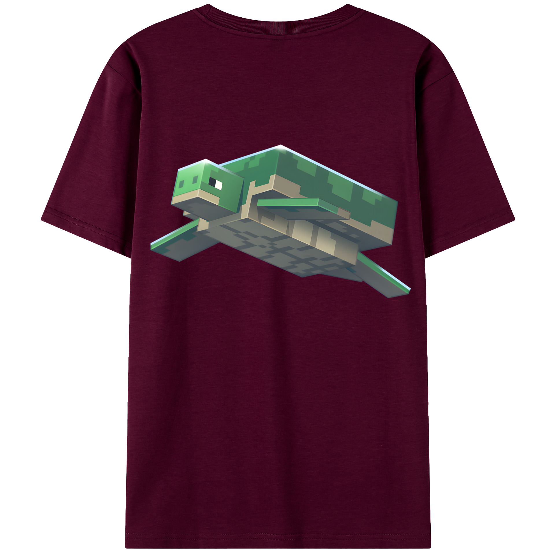（画像用） マインクラフト ブロックの世界 Minecraft MC Block world レディース半袖Tシャツ(バックプリント)